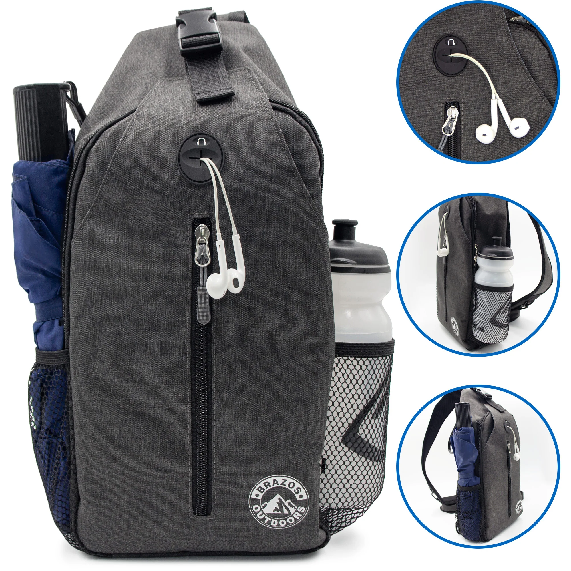Brazos Outdoors Crossbody Sling Hiking Daypack - Image 4
