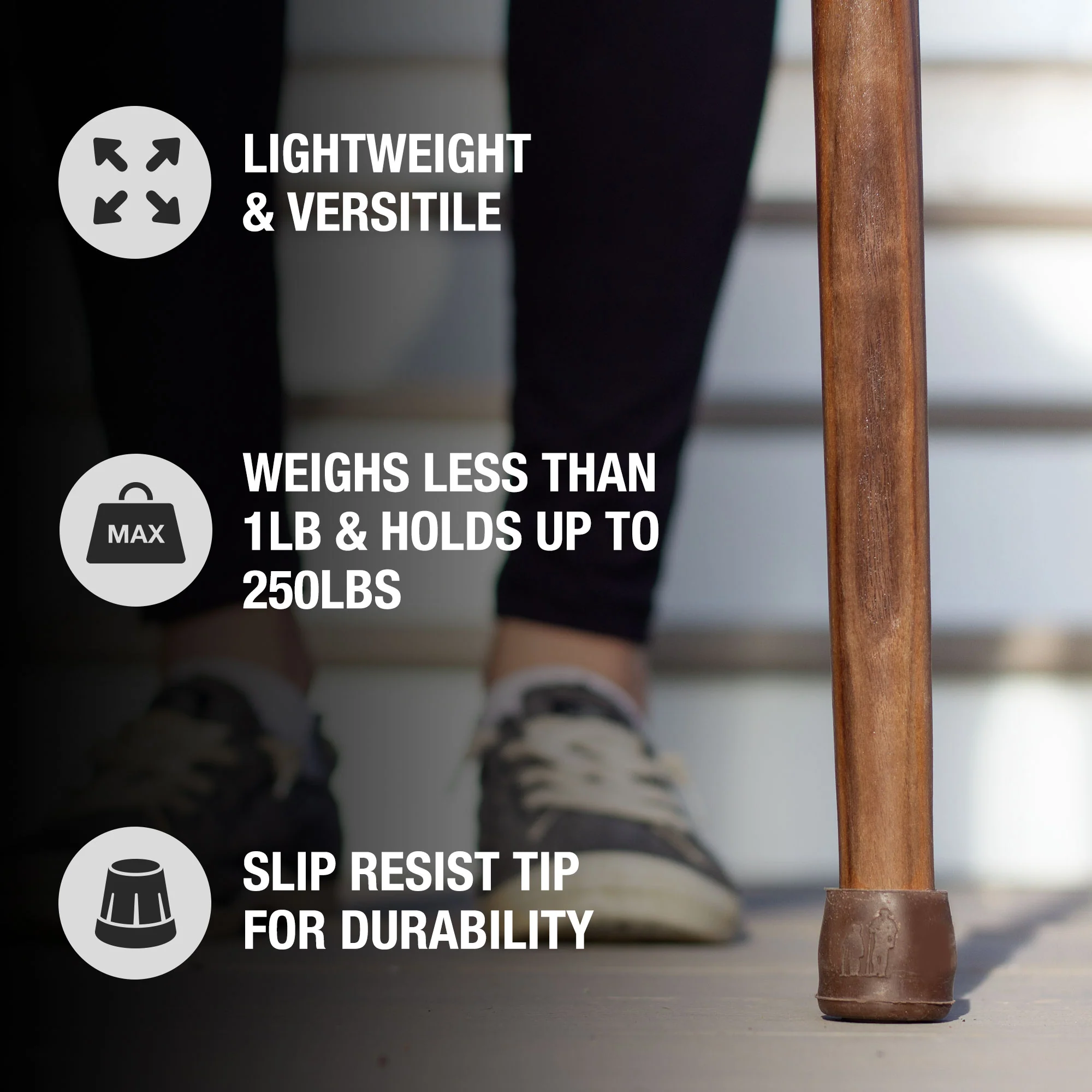 US Army Veterans Handcrafted Walnut Walking Cane - Image 3