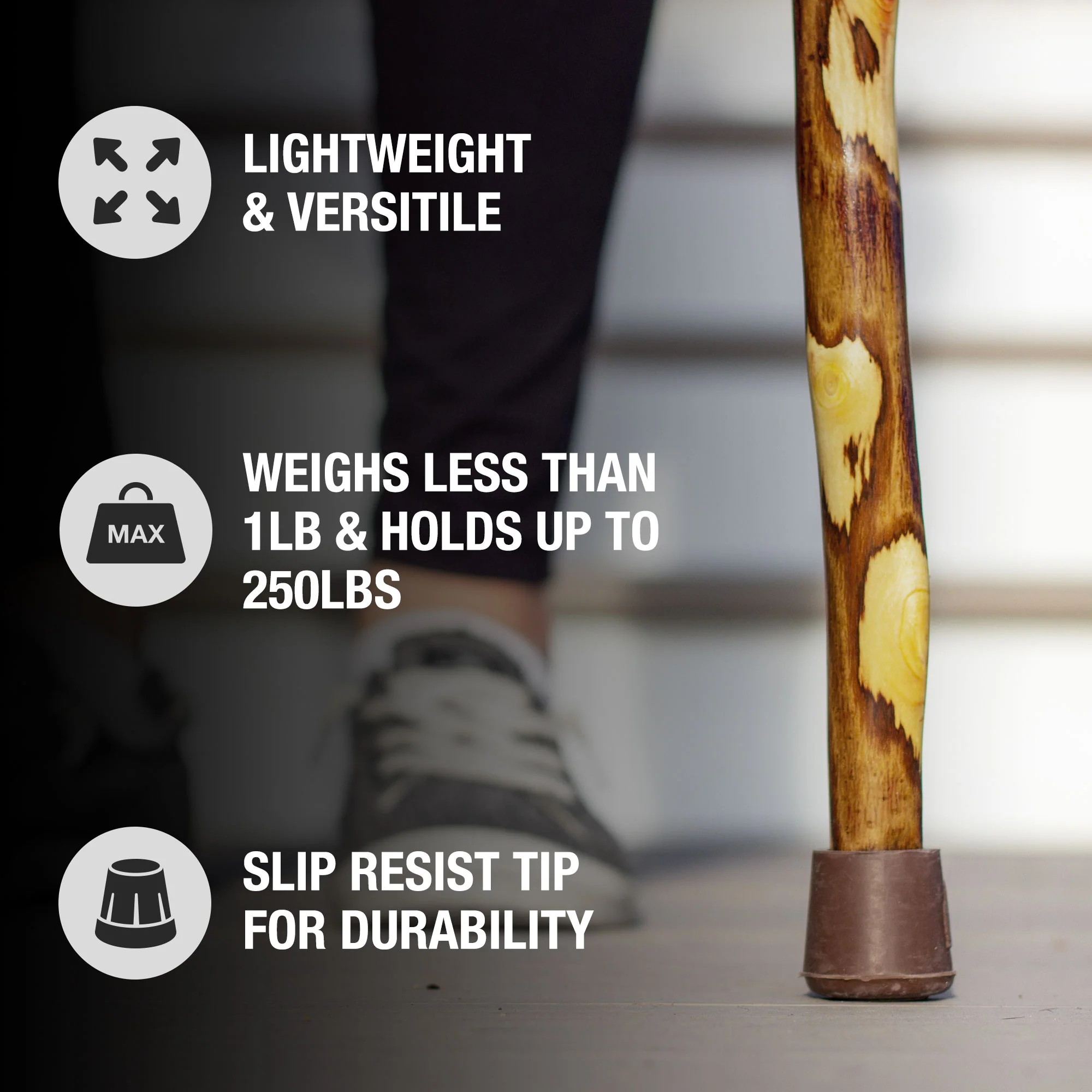 Hawthorn Rustic Walking Stick - Image 5