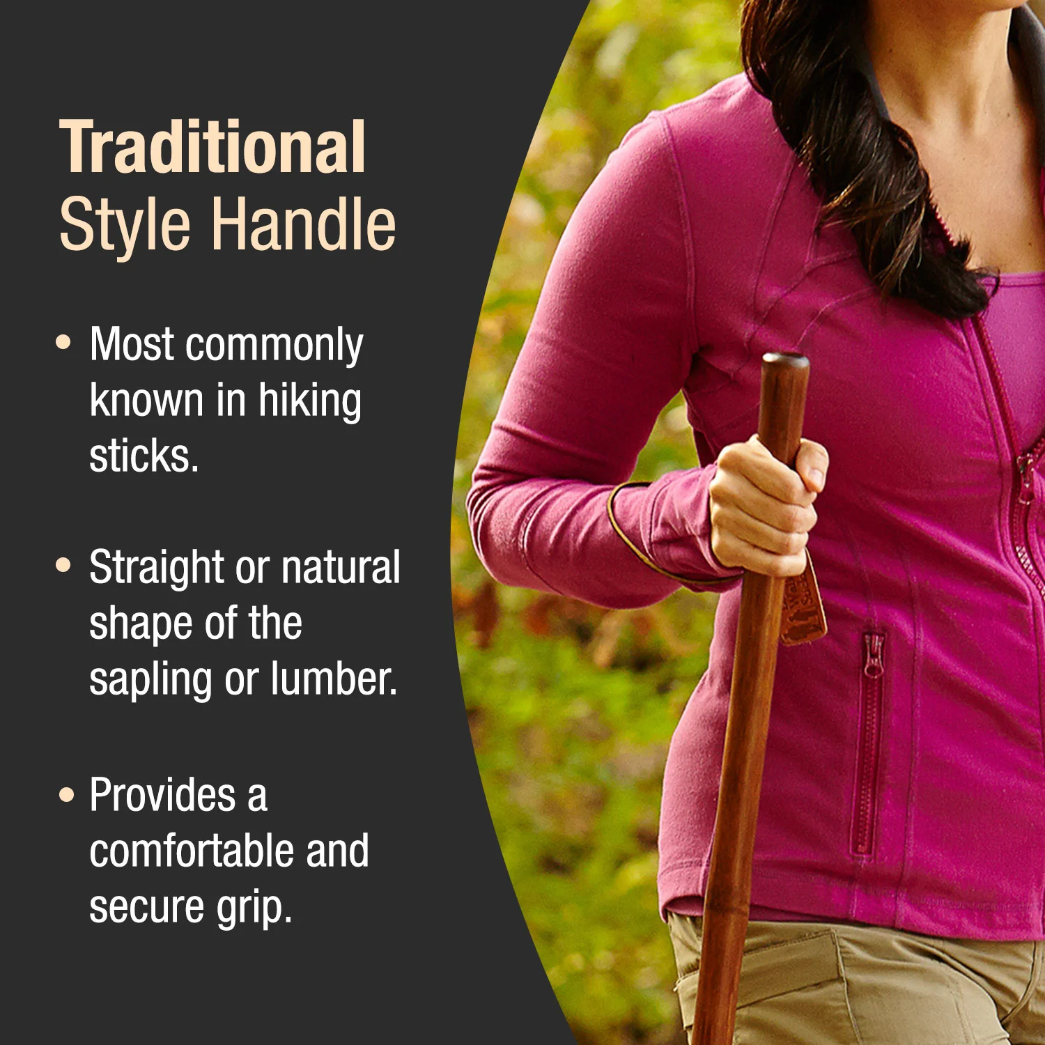 Iron Bamboo Rustic Walking Stick - Image 3