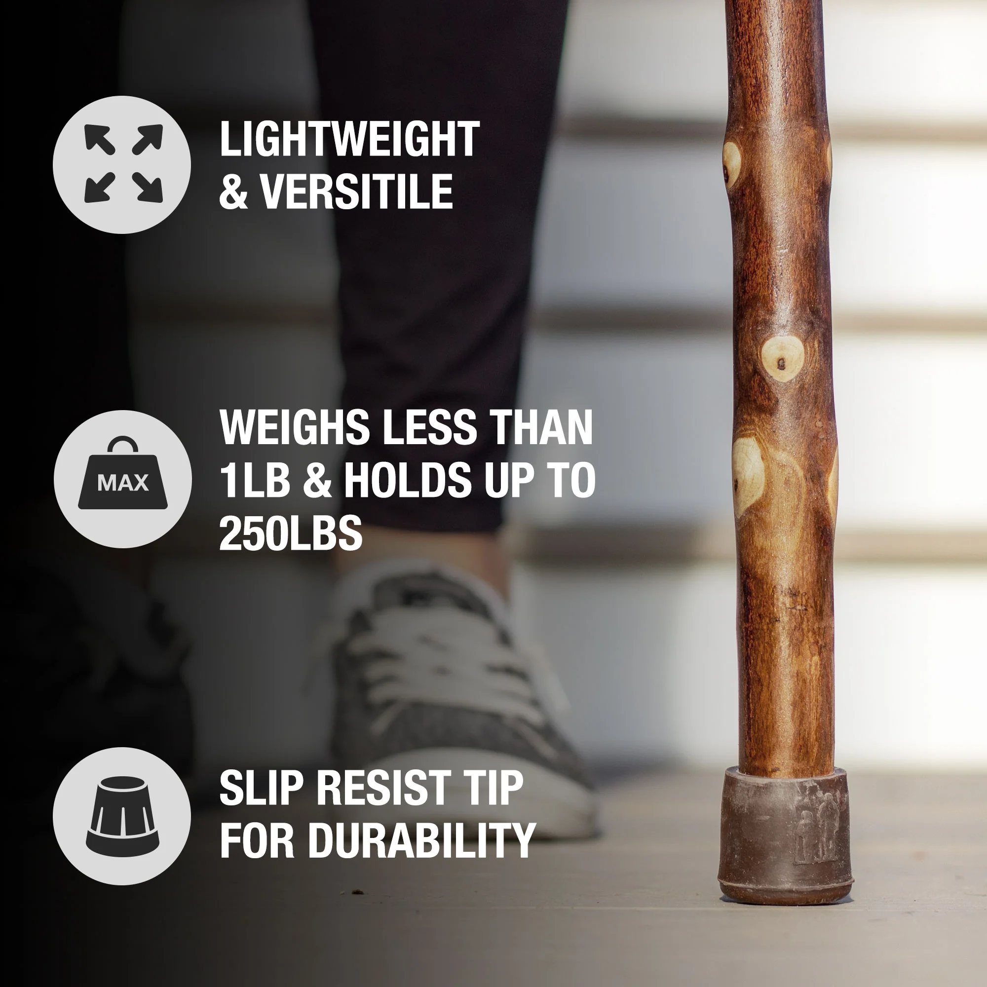 Maple Rustic Walking Stick 55" - Image 6