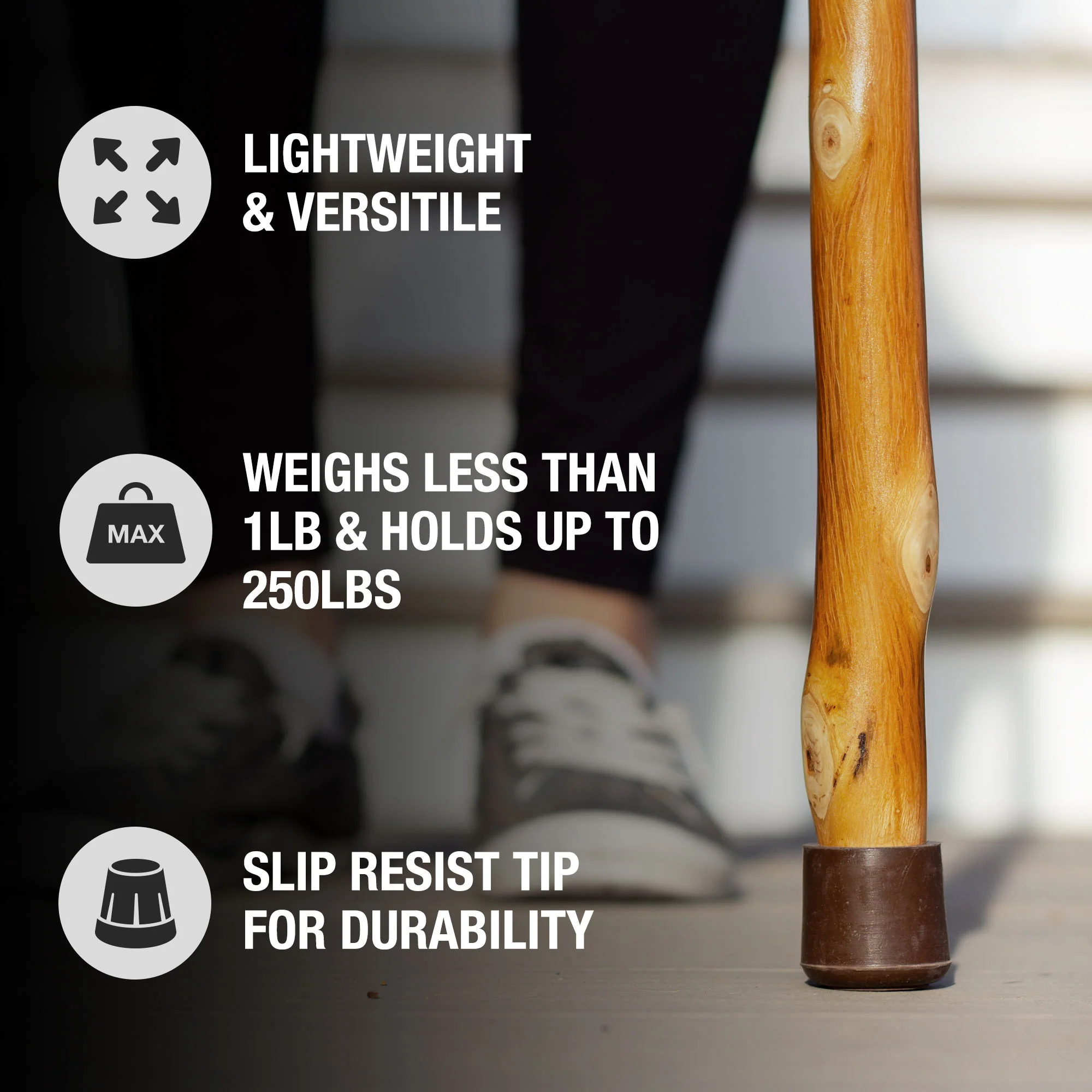 Twisted Hickory Traditional Rustic Walking Cane 37" - Image 5