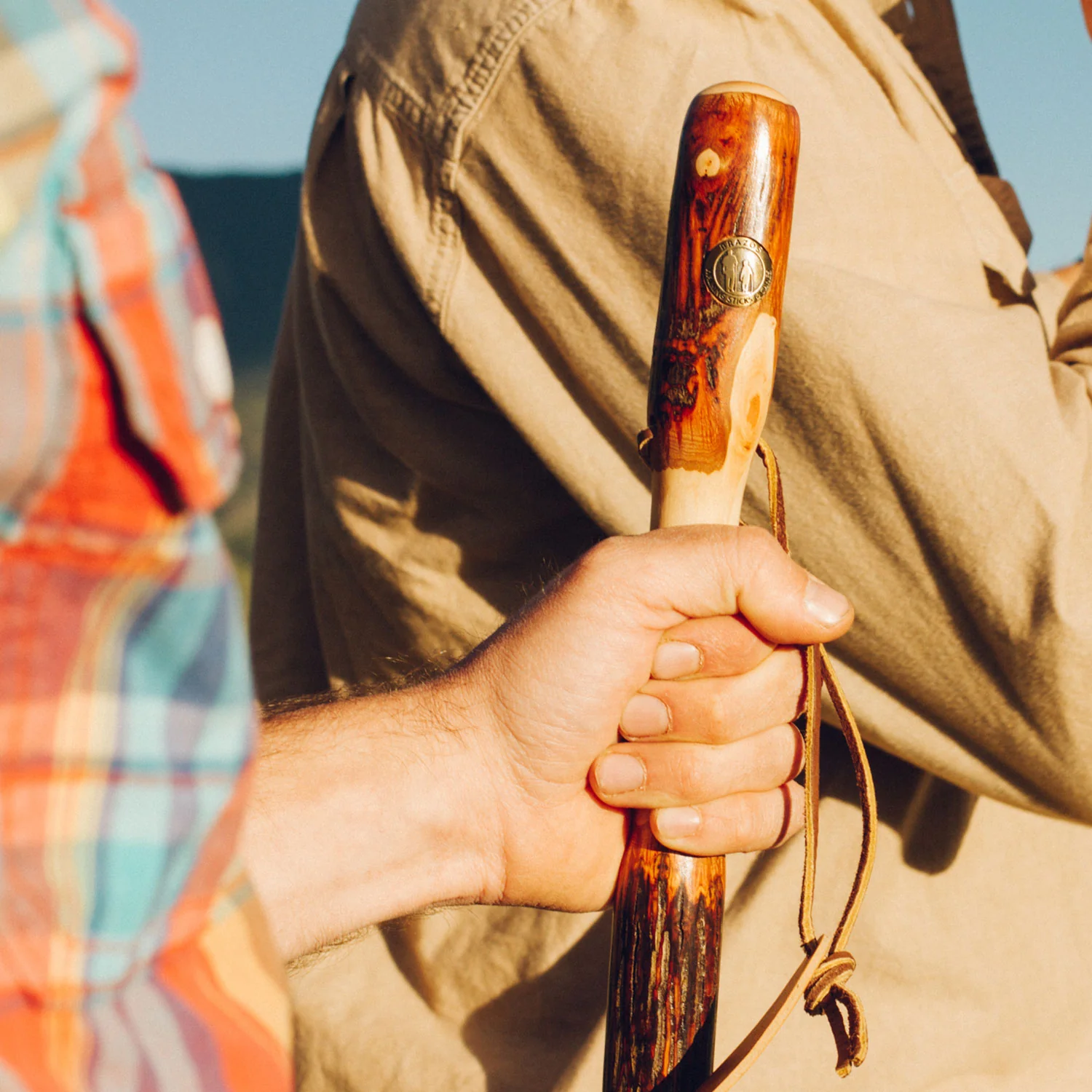 Twisted Hickory Rustic Walking Stick - Image 4