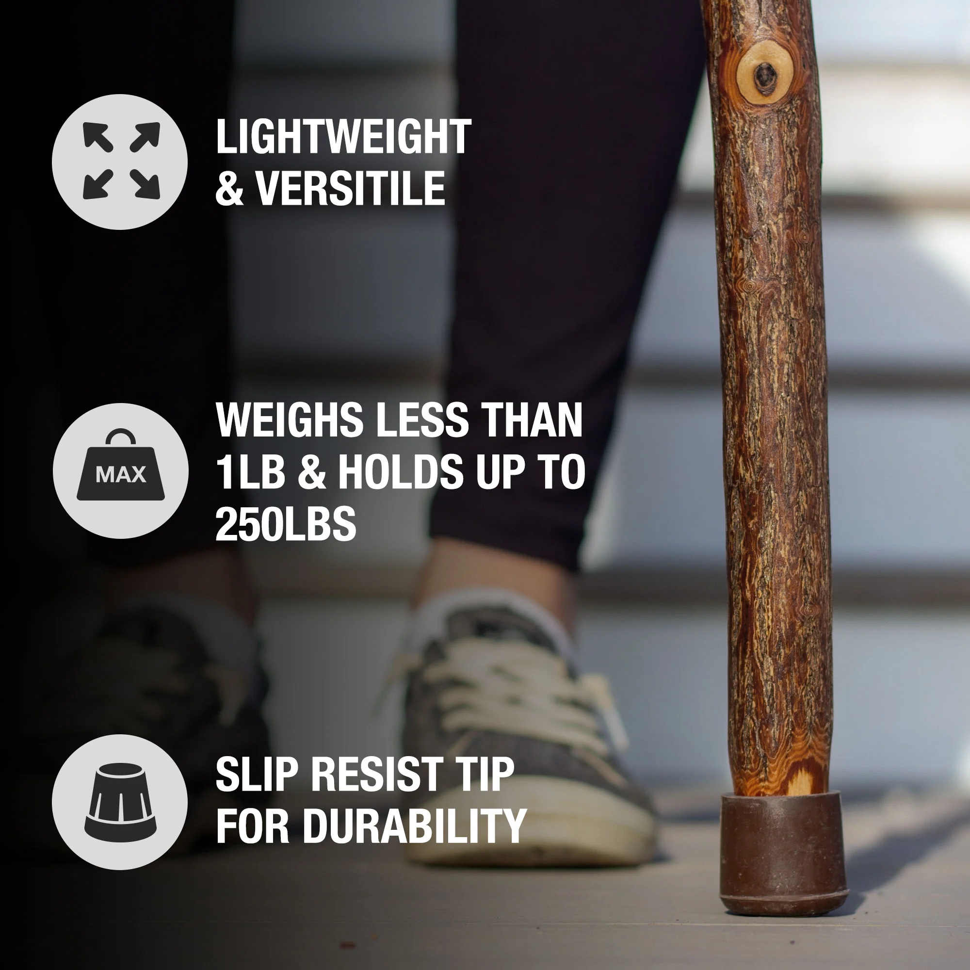 Twisted Sassafras Traditional Rustic Walking Cane 37" - Image 6