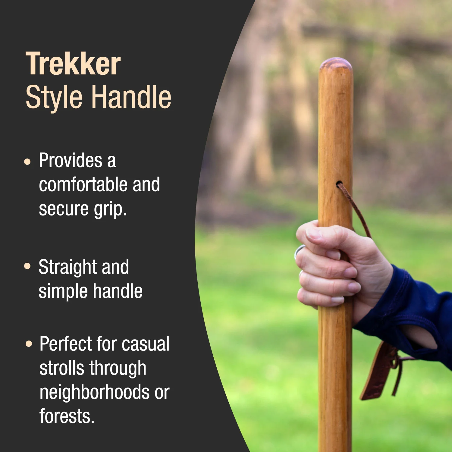 Twisted Trail Blazer Handcrafted Walking Stick, 55" - Image 3